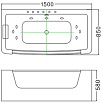 Акриловая ванна WeltWasser WW HB Bullen 150x85 WT с г/м