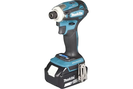 Аккумуляторный ударный бесщеточный шуруповерт Makita Т-Режим, 1/4", 180Нм, М5-М16, кейс, 2x5Ач DTD172RTJ