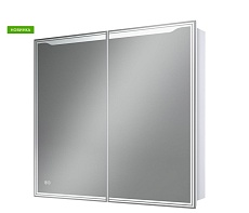 Зеркальный шкаф Art&Max Merano 90x80 см AM-Mer-900-800-1D-L-DS-F с подсветкой, анти-пар