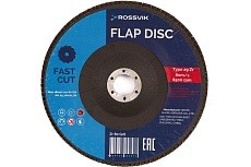 Круг шлифовальный лепестковый Тип 29 180x22 мм, P 80, Zr, 80 м/с, 8500 об/мин Rossvik 29_180х22_80