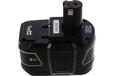 Аккумулятор для электроинструмента Ryobi (Li-Ion, 18В, 9Ач) Topon PN: RB18L90 TOP-PTGD-RY-18-9.0-Li