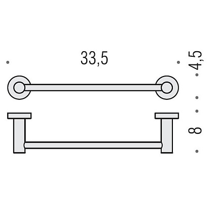 Полотенцедержатель Colombo Plus W4909.HPS1 нержавеющая сталь