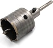 Сверло корончатое по бетону 65 мм, YG8C + переходник SDS-Plus 22x110 мм KUBIS 07-02-3651