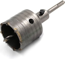 Сверло корончатое по бетону 65 мм, YG8C + переходник SDS-Plus 22x110 мм KUBIS 07-02-3651