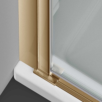 Душевая дверь Vincea Альфа (Alpha) VDP-3AL850CLG 85x195 брашированное золото, прозрачная