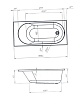 Акриловая ванна Creto Solly 150x70 см 18-15070