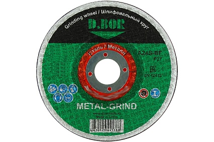 Шлифовальный диск по металлу D.BOR METAL-GRIND A24S-BF, F27, 230x6.0x22.23 мм D-F27-MG-230-60-22