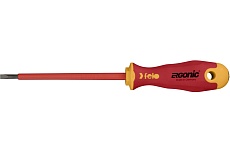 Диэлектрическая отвертка Felo Ergonic 4,5х1,0х125 плоская шлицевая 41304590