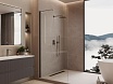 Душевая перегородка Vincea Волк-Ин (Walk-In) VLSW-1H110CLGM 110x200 вороненая сталь, прозрачное