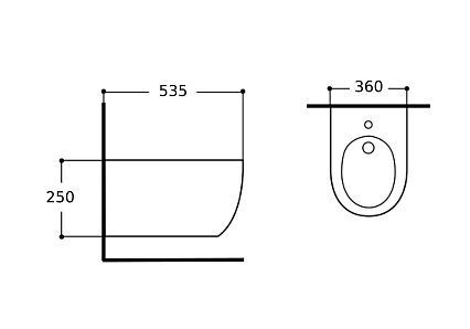 Подвесное биде Aquatek Европа AQ1006-00 белый
