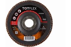 Круг лепестковый торцевой AGGRESSOR 2 125x22 мм, A, Р60, 40 шт TOTFLEX 4631166199558