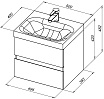 Мебель для ванной Aquanet Беркли 50 см белый/дуб рошелье