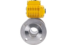 Шаровой кран DN.ru КШФП.316.200 Ду65 Ру16 с электроприводом 010 24В D160-02103