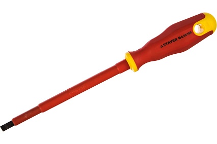 Диэлектрическая отвертка до 1000Вт Stayer SL 6,5 х 150 мм 25141-06-15_z01