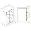 Душевая дверь RGW Passage PA-14Gb 120x195, прозрачное, брашированное золото 41081412-16