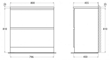 Тумба с раковиной BelBagno Albano 80 см напольная, Rovere Rustico