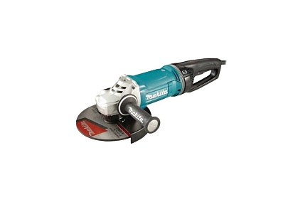 Угловая шлифовальная машина Makita 230 мм, 2800 Вт, 6600 об., AFT, D-обр. поворот. рукоятка, плавн. пуск, антивибр., поддержка об., расцепляющая муфта, тормоз дв., 6.3 кг GA9071X1