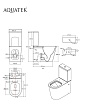 Унитаз-компакт Aquatek Оберон AQ1273H-00 высокий 70х37,5*89 см безободковый с микролифтом