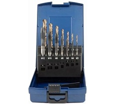 Набор машинных метчиков GSR B HSSE-AlTiN DIN371/376 M3-M10/M12 Silver 14 предметов BRB09100120