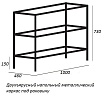 Металлический каркас с раковиной Cezares Cadro 100 см напольный, двухъярусный