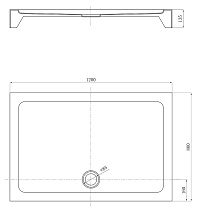 Поддон для душа Black&White Stellar Wind Easy Plumb RS-0812H 80x120 прямоугольный