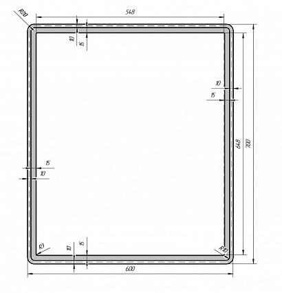 Зеркало Dreja Tiny LED 60