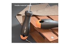 Шлицевая отвёртка Deli &quot;Home Series Gray&quot; HT1106C 6x150мм (Cr-V, Soft Touch рукоятка, эксклюзивный дизайн, подарочная упаковка) 130298