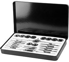 Набор метчиков и плашек AV Steel 24 предметов, 1/4&quot;-1/2&quot;, в металлическом кейсе AV-921209