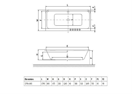 Акриловая ванна Excellent Arana 180x85