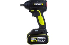 Аккумуляторный ударный бесщеточный гайковерт WORX Professional WU279.1 20В, 360Нм, 4Ач х2, ЗУ 6А, сумка WU279.1