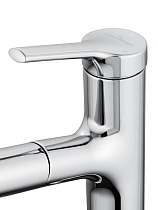 Смеситель для раковины Wonzon&Woghand WW-A40862-CR выдвижной излив, хром