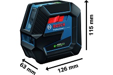 Комби-лазер Bosch GCL 2-50G + RM10 + клипса + кейс 0601066M02