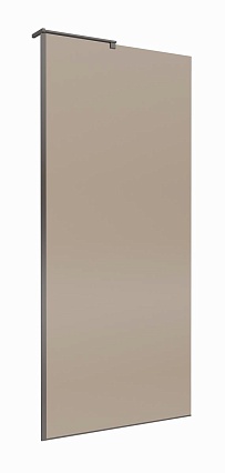 Душевая перегородка Belbagno UNO-L-1-TB-90-BR-GM 90x200 бронза, оружейная сталь