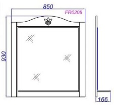 Зеркало Aqwella Франческа 85 см FR0208