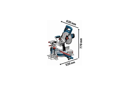 Аккумуляторная торцовочная пила Bosch GCM 18V-216 0601B41000