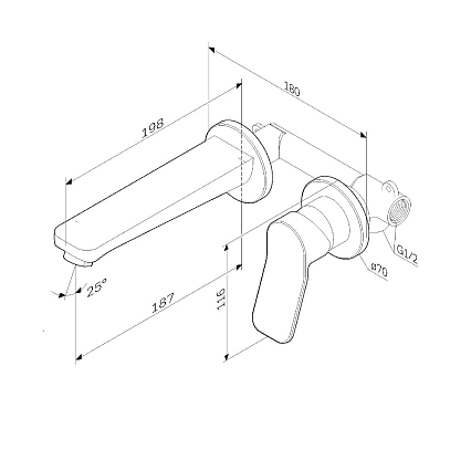 Смеситель для раковины Am.Pm X-Joy F85A72622 черный матовый