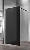 Душевая перегородка Vincea Волк-Ин (Walk-In) VSW-1H100GFB 100x200 черный матовый, матовое тонированное