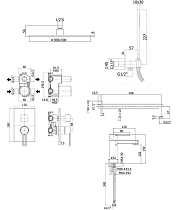 Душевой набор Paffoni Ringo KITRIN018CR071KING душ 30 см, хром