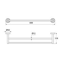 Полотенцедержатель Iddis Calipso CALSB20i49 хром