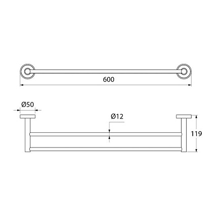 Полотенцедержатель Iddis Calipso CALSB20i49 хром