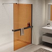 Душевая перегородка Vincea Walk-In VSW-1HR900GSGM 90x200 вороненая сталь, янтарь