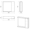 Зеркальный шкаф Grossman Юнит 80 см кадена лайт, 2080112