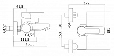 Смеситель для ванны Cezares FUOCO-VM-01