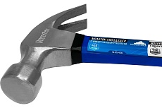 Молоток-гвоздодер Vertextools 450 г, фибергласовая обрезиненная рукоятка 10-25-450