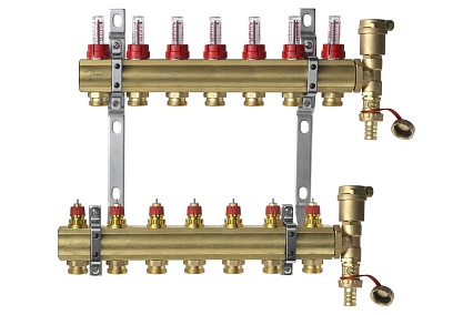 Комплект коллекторов Danfoss FHF-7F set, 7 выходов 088U0727 049526