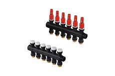 Коллектор с расходомерами UPONOR Vario Plus пластиковый, выходы 6х3/4, евроконус 1030585