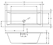 Акриловая ванна Riho Rethink Cubic B104001005 160x70 белый глянец