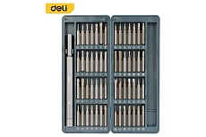 Набор прецизионных отверток Deli DL241057 56 бит, сталь S2 + Cr-V, пластиковый кейс 147045