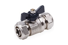 Шаровой кран для МП труб Aqualink 20x20 B бабочка 873