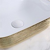 Раковина CeramaLux LuxeLine D1333H130 45.5 см белый/золото
